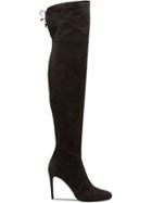 Prada Rear Lace-up Boots - Black