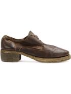 Guidi Stitched Oxford Shoes - Brown