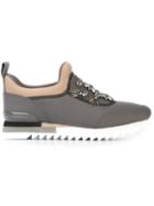 Tory Burch Rosas Sneakers, Women's, Size: 6, Grey, Rubber/neoprene/glass