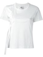 Comme Des Garçons Noir Kei Ninomiya Pleated Ribbon T-shirt, Women's, Size: Medium, White, Cotton/polyurethane Resin