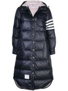 Thom Browne Navy Goose Down Long Puffer Jacket - Blue