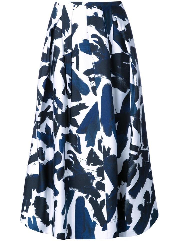 Jil Sander Brushes Printed Skirt - White