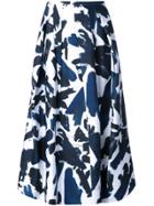 Jil Sander Brushes Printed Skirt - White