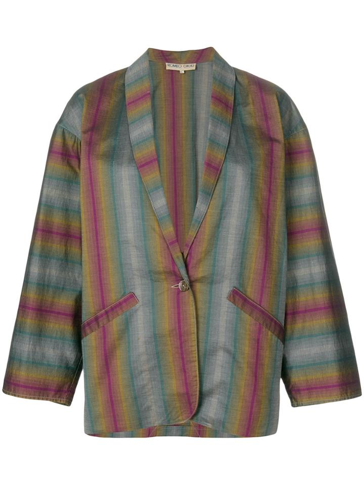 Romeo Gigli Vintage Single Breasted Blazer - Multicolour
