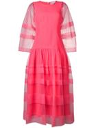 Molly Goddard Alexandra Sheer Dress - Pink & Purple