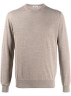 Canali Crew-neck Cashmere Jumper - Neutrals