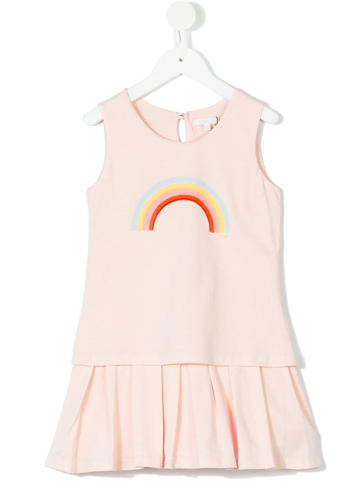 Chloé Kids - Rainbow Dress - Kids - Cotton/modal - 8 Yrs, Girl's, Pink/purple