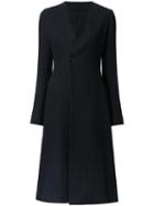 08sircus Single Button Flared Coat, Women's, Size: 0, Black, Cotton/linen/flax/nylon/wool