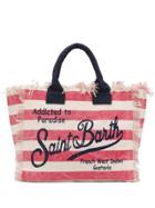 Mc2 Saint Barth Vanity Striped Tote - Red