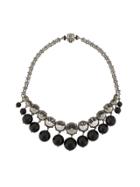 Miu Miu Pearl And Crystal Necklace - Black