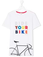 Paul Smith Junior Ride Your Bike T-shirt - White