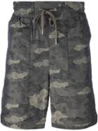 Helmut Lang Camouflage Print Shorts