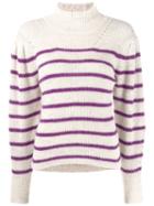 Isabel Marant Étoile Striped High Neck Jumper - Neutrals