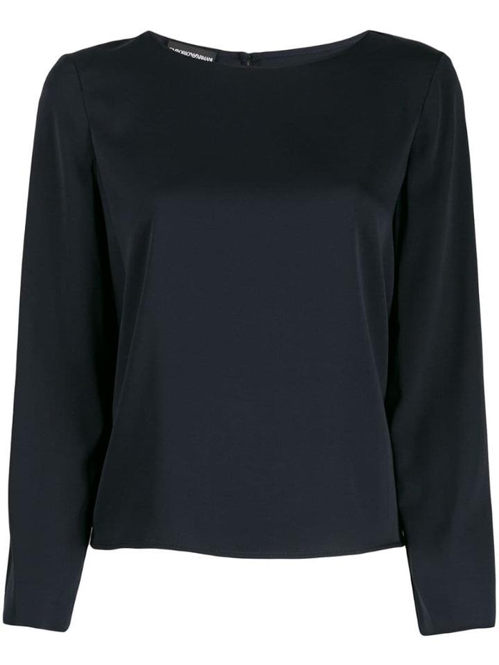 Emporio Armani Camicia Silk Blouse - Blue