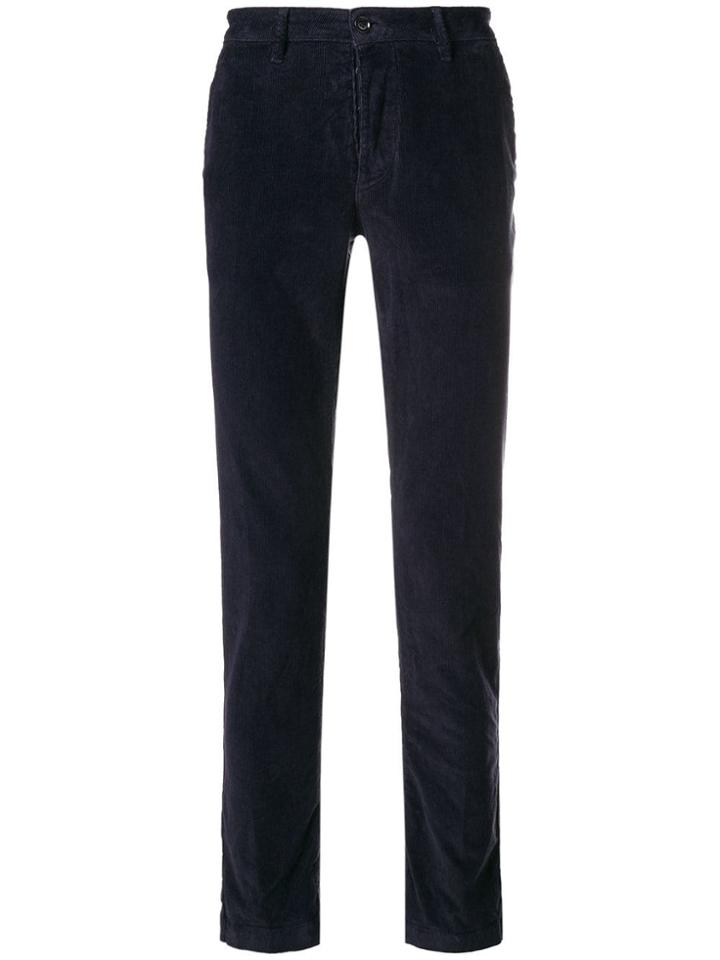 Al Duca D'aosta 1902 Straight-fit Corduroy Trousers - Blue