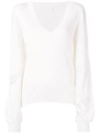 Chloé Lace Inserts Jumper - White