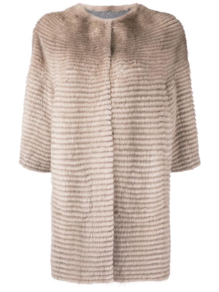 Liska Liska St52214 Silverblue Mink Fur - Nude & Neutrals