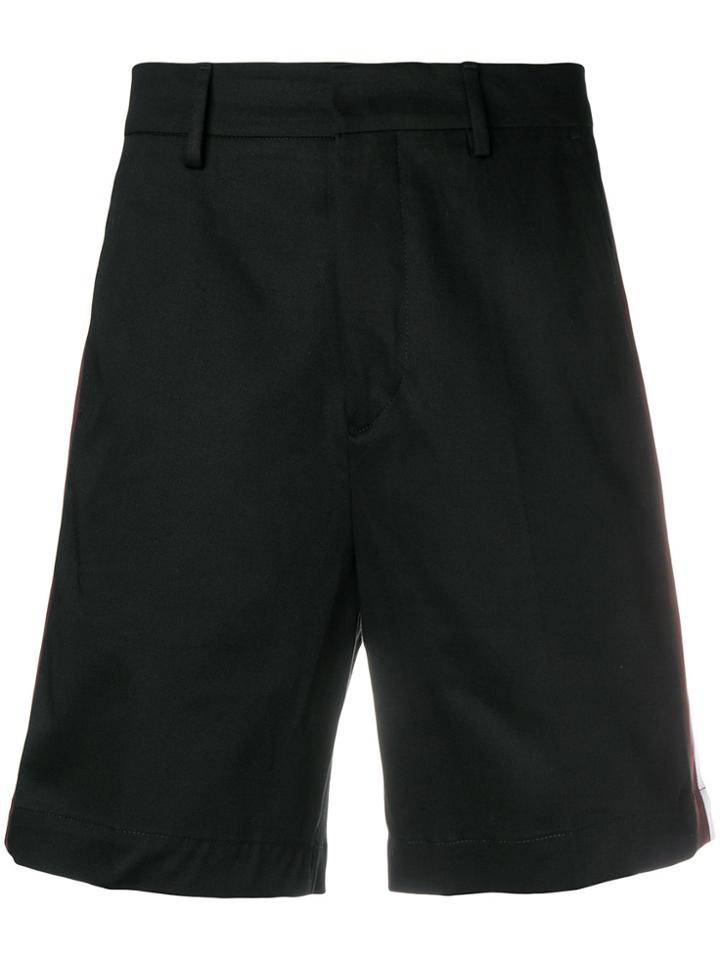 Low Brand Side Stripe Chino Shorts - Black