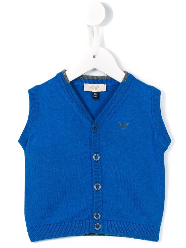 Armani Junior Knit Vest, Infant Boy's, Size: 9 Mth, Blue