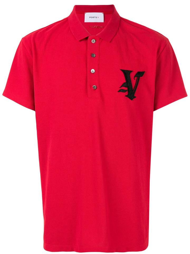 Ports V Embroidered Logo Polo Shirt