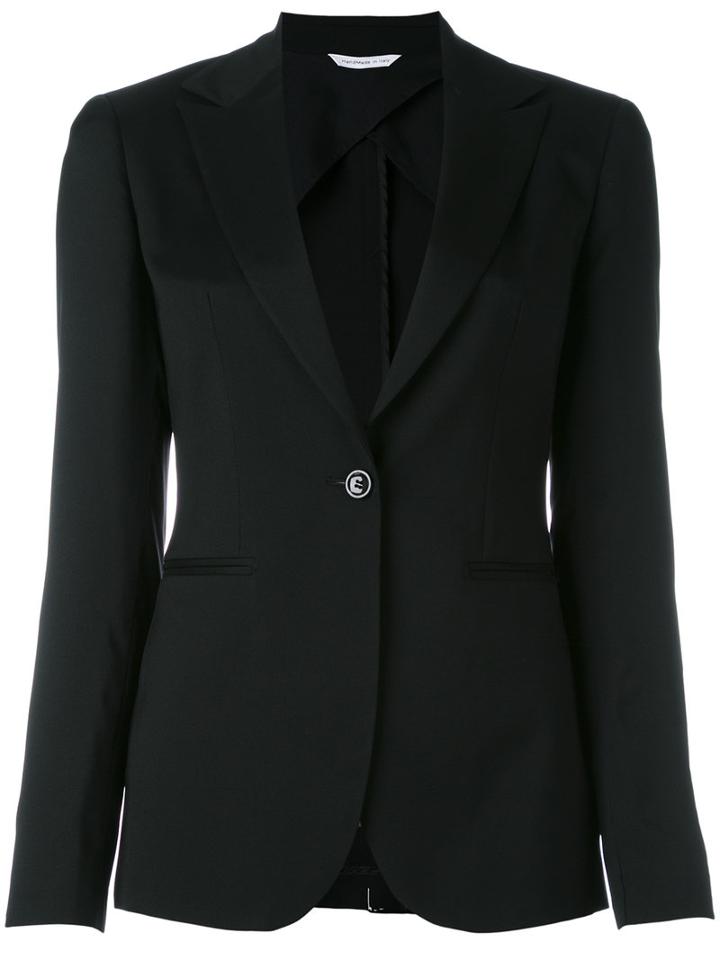 Tonello One Button Blazer, Women's, Size: 40, Black, Silk/cotton/polyester/cupro