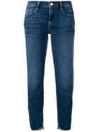 Frame Low-rise Cropped Jeans - Blue