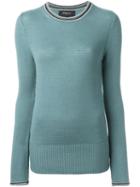 Derek Lam Striped Trim Sweater