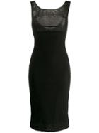Dolce & Gabbana Vintage 1990's Fitted Midi Dress - Black