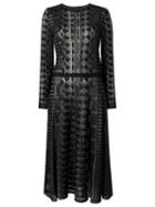 Gig - Open Knit Midi Dress - Women - Polyimide - P, Black, Polyimide