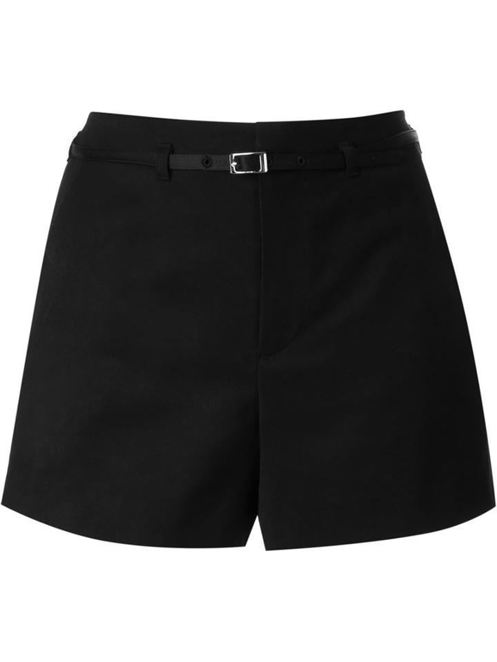 Loveless Belted Shorts, Women's, Size: 36, Black, Polyester/polyurethane/rayon