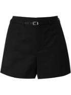 Loveless Belted Shorts, Women's, Size: 36, Black, Polyester/polyurethane/rayon