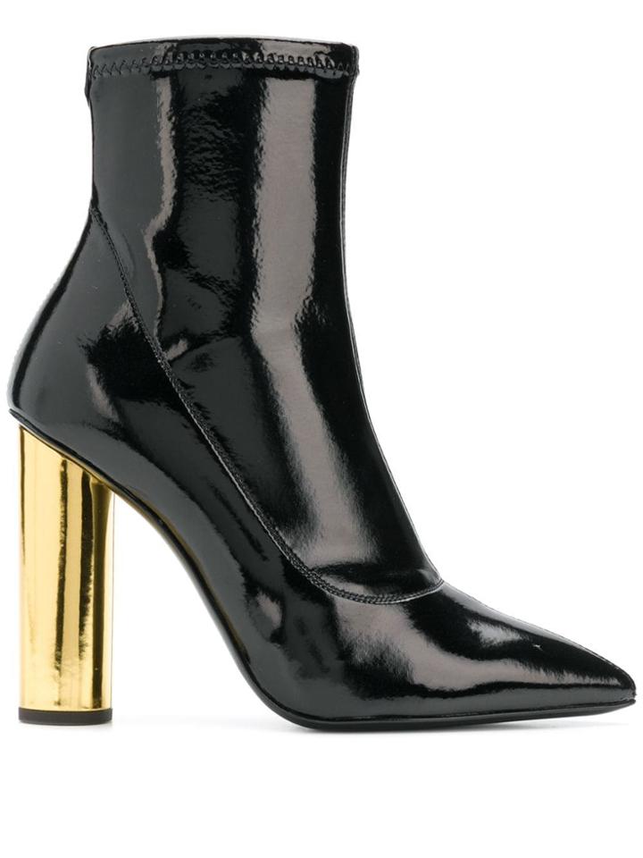 Giuseppe Zanotti Design Contrast Heel Ankle Boots - Black