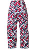 Carven Geometric Print Trousers - Multicolour