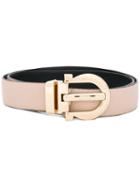 Gancio Buckle Belt - Women - Calf Leather - 100, Nude/neutrals, Calf Leather, Salvatore Ferragamo