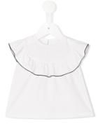 Douuod Kids - Ruffled T-shirt - Kids - Cotton/polyester - 6 Mth, White