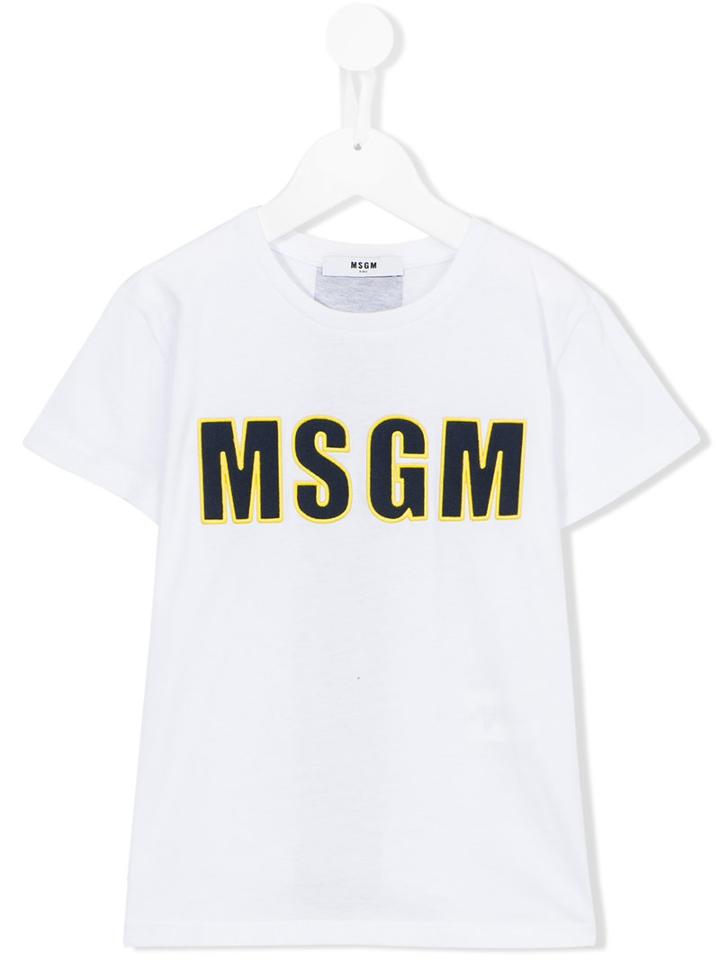 Msgm Kids - Logo Print T-shirt - Kids - Cotton - 6 Yrs, White