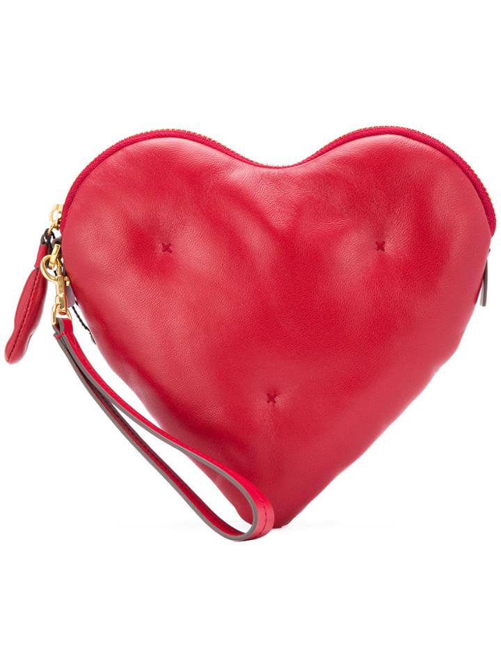 Anya Hindmarch Heart Clutch Bag - Red