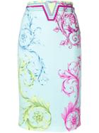 Versace Collection Signature Print Skirt - Blue