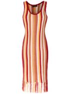 Nk Knit Midi Dress - Yellow & Orange