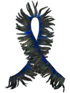 Plan C Multi Feathers Scarf - Blue