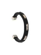 King Baby Hammered Detailed Cuff - Black