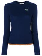 Coach - Dino Patch Sweater - Women - Cashmere - L, Blue, Cashmere