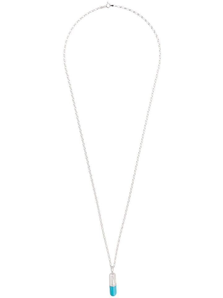 True Rocks Pill Pendant Necklace - Silver