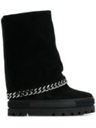 Casadei Chain Trimmed Boots - Black