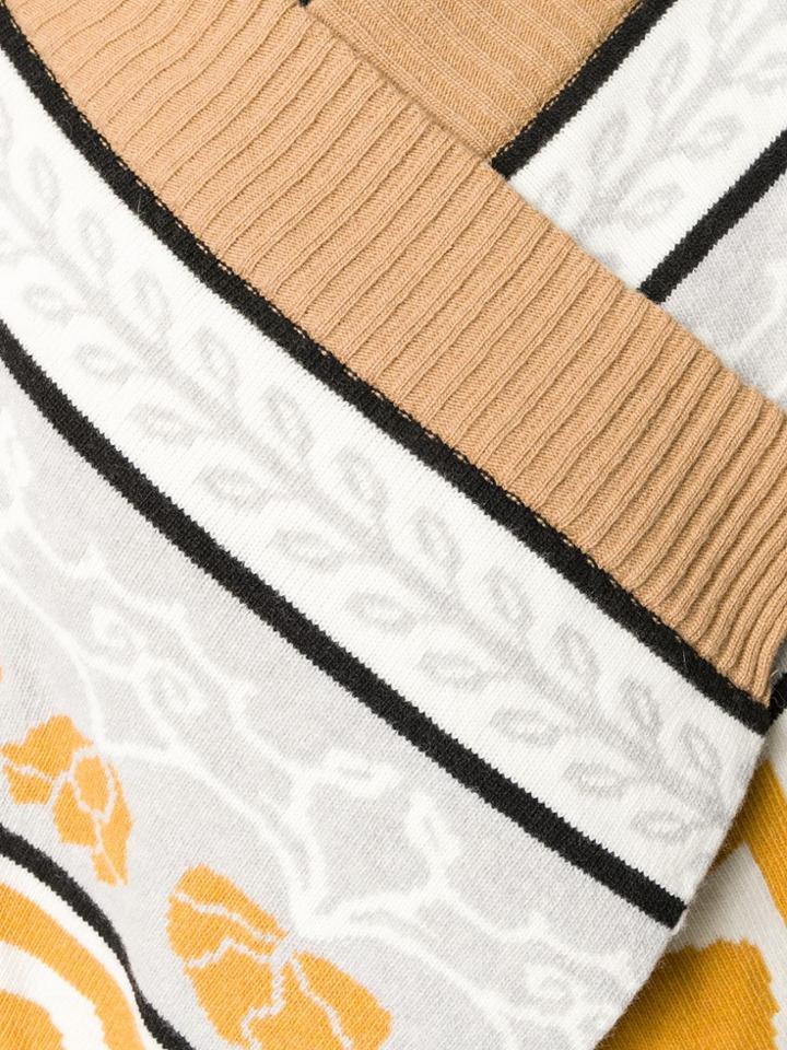 Phisique Du Role Geometric-jacquard Wrap Cardigan - White