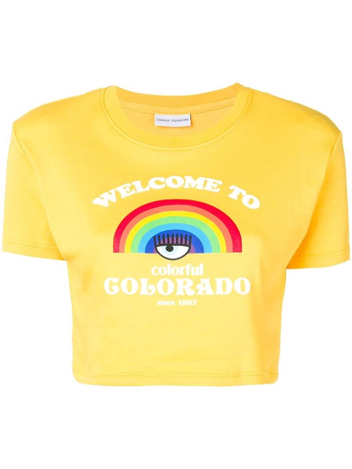 Chiara Ferragni Welcome To Colorado T-shirt - Yellow