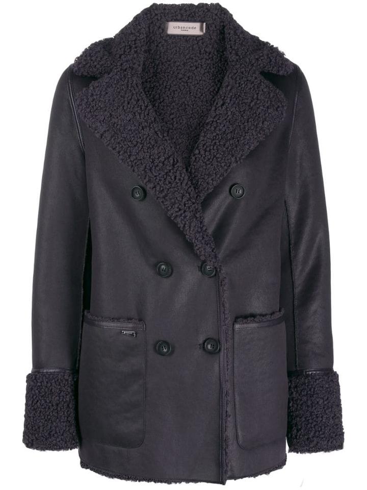 Urbancode Shearling Lined Coat - Blue