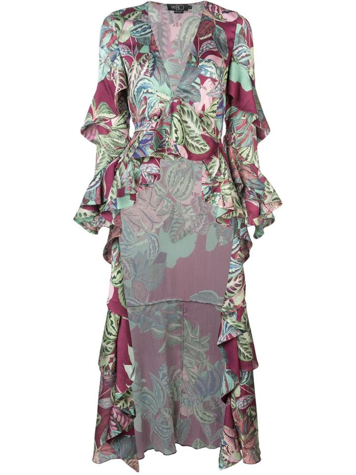 Patbo Asymmetric V-neck Blouse - Purple