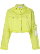 Msgm Cropped Denim Jacket - Yellow & Orange