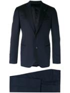 Lardini Two-button Suit, Men's, Size: 46, Blue, Cotton/viscose/wool/cupro
